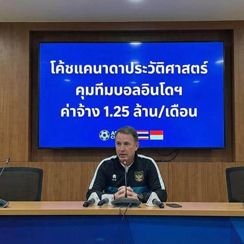 โค้ชแคนาดาประวัติศาสตร์ คุมทีมบอลอินโดฯ ค่าจ้าง 1.25 ล้าน/เดือน