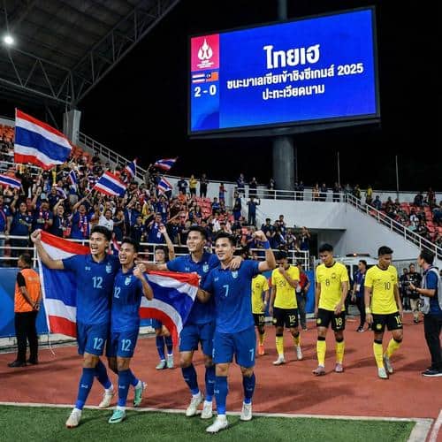 ไทยเฮ ชนะมาเลเซียเข้าชิงซีเกมส์ 2025 ปะทะเวียดนาม